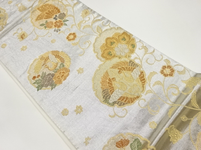 JAPANESE FUKURO OBI / WOVEN CRANES
